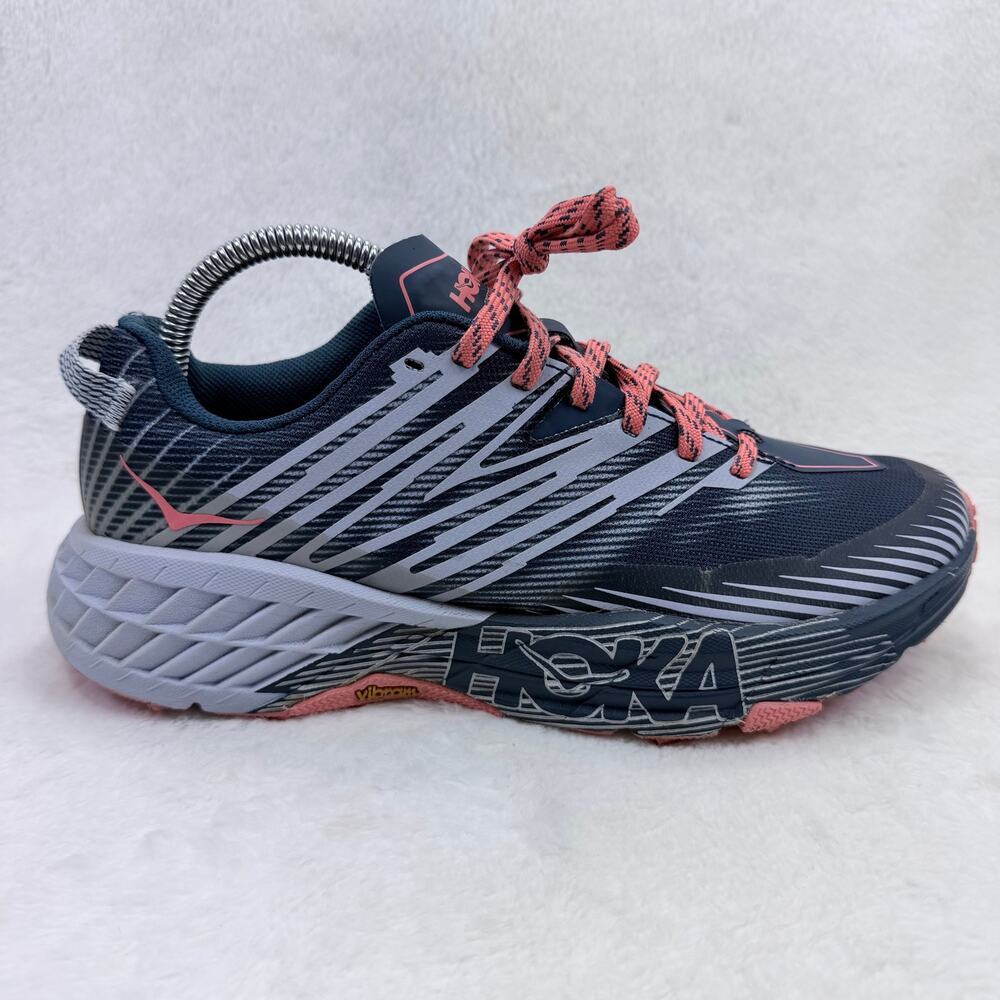 HOKA Speedgoat 4 Womens Trail Running Shoes Majolica Blue Heather Size 8.5 Shoe